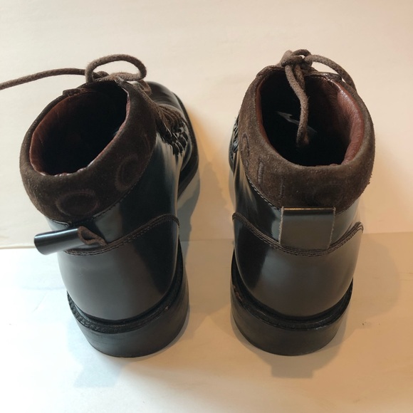 GUCCI leather printer combat boots - Picture 5 of 6